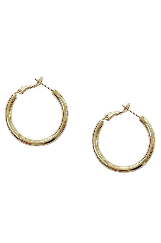 14K Gold Dipped Omega Closure Hoop: Gold / 4cm
