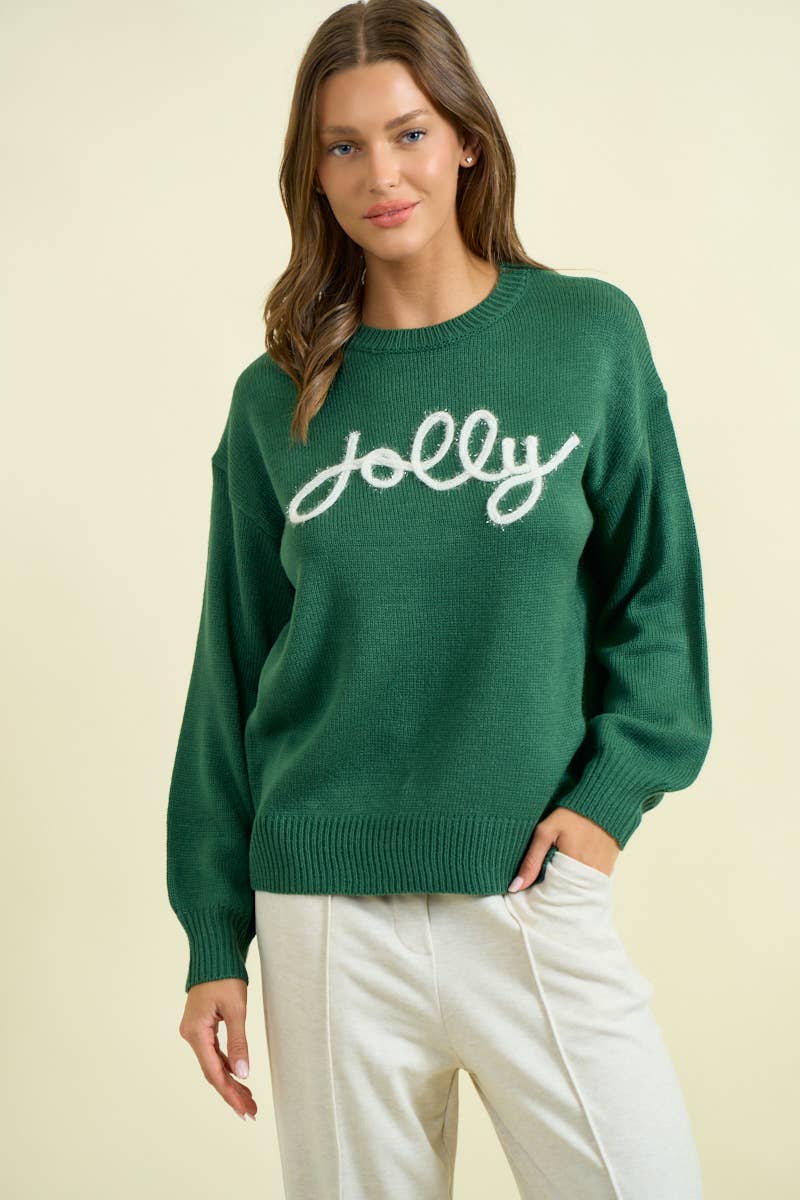 Forest Jolly Tinsel Sweater