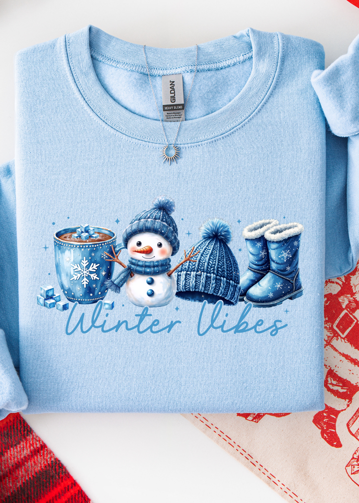 Winter Vibes Snowmen Graphic Tee or Sweatshirt