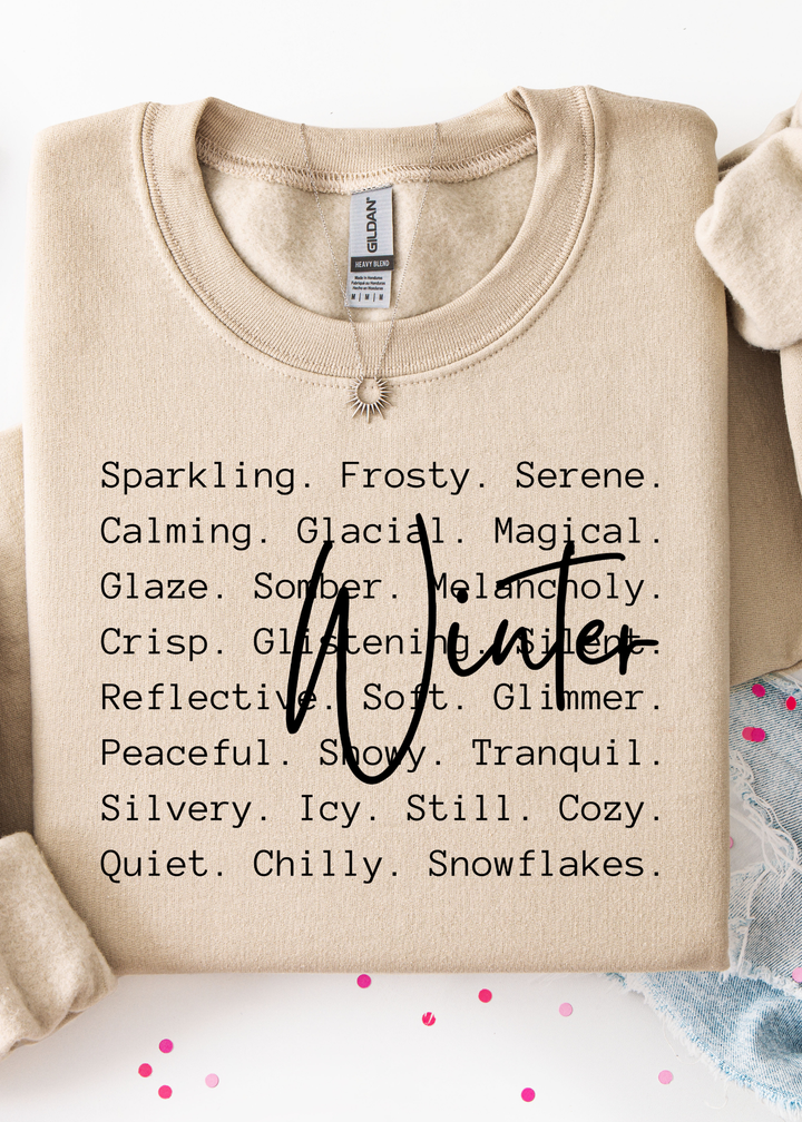 Winter Words Graphic Tee or Sweatshirt