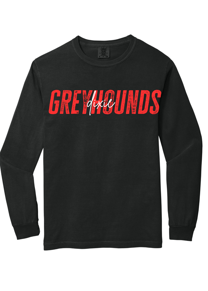 Dixie Greyhounds Comfort Colors Long Sleeve Tee