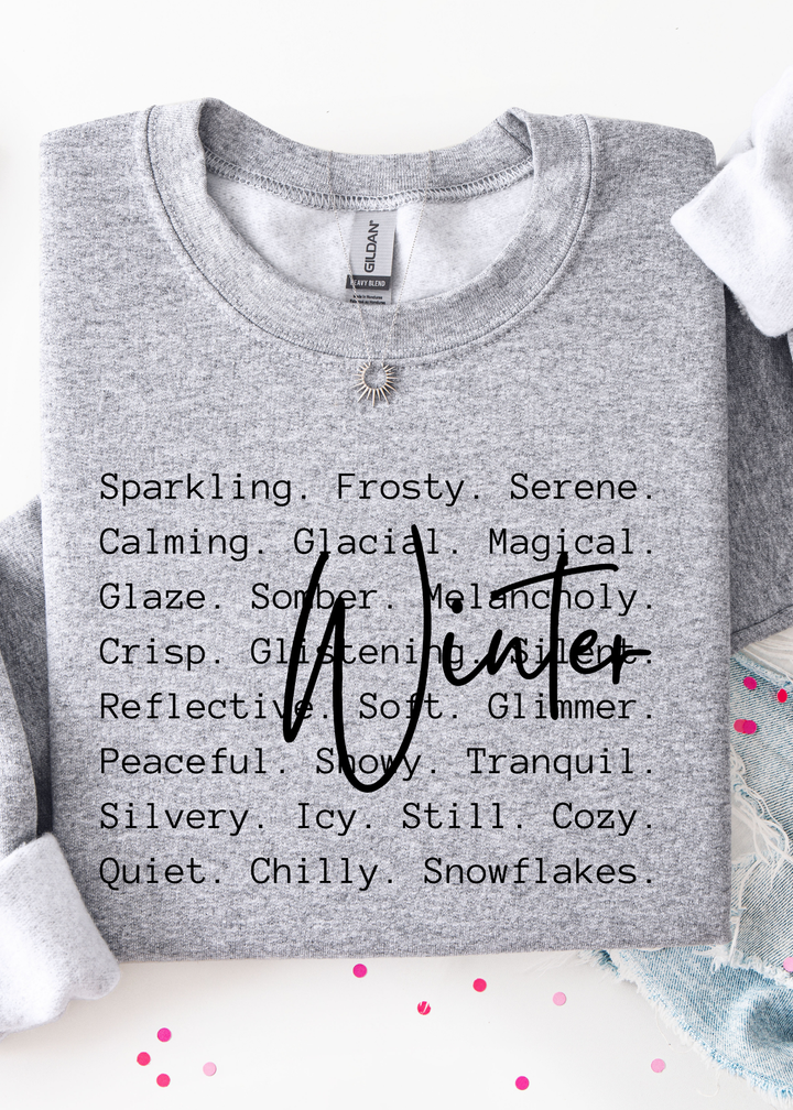 Winter Words Graphic Tee or Sweatshirt