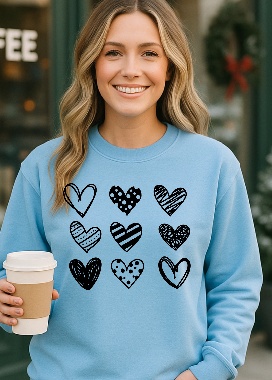 Black Hearts Graphic Tee or Sweatshirt