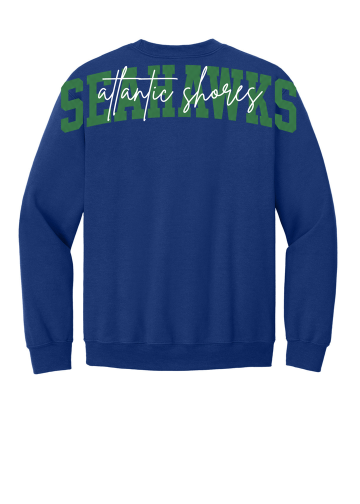 Atlantic Shores Christian Solid Big Back with Cursive Gildan Sweatshirt