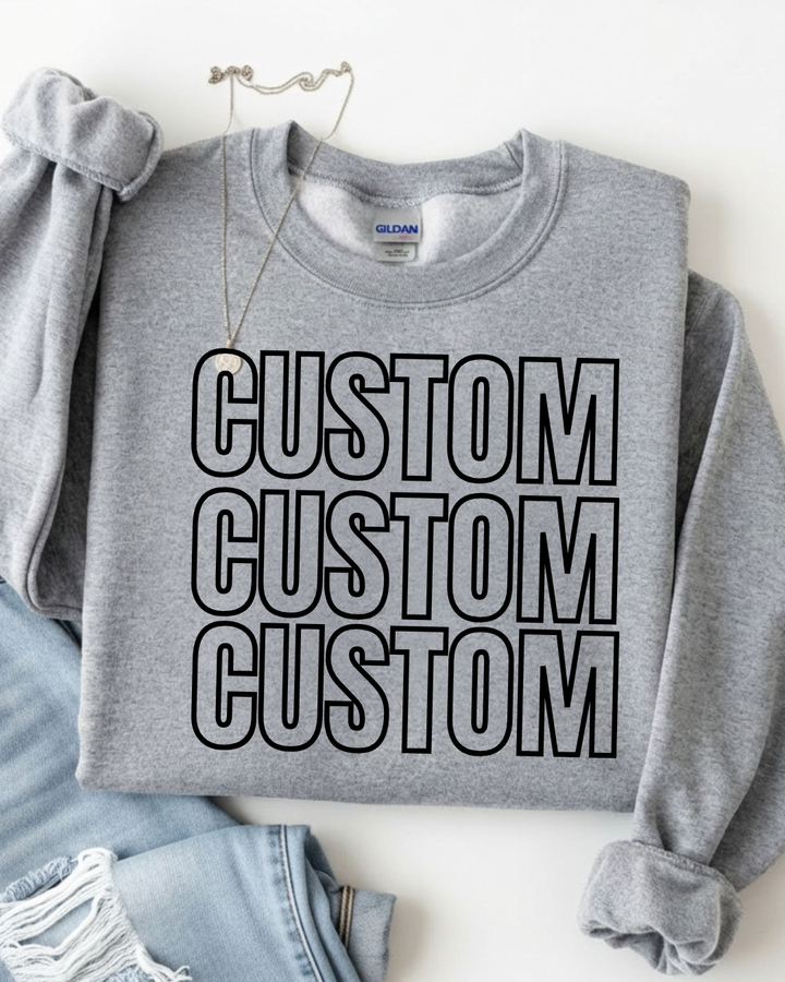 STACKED VARSITY FONT - YOUTH OR ADULT - MADE TO ORDER