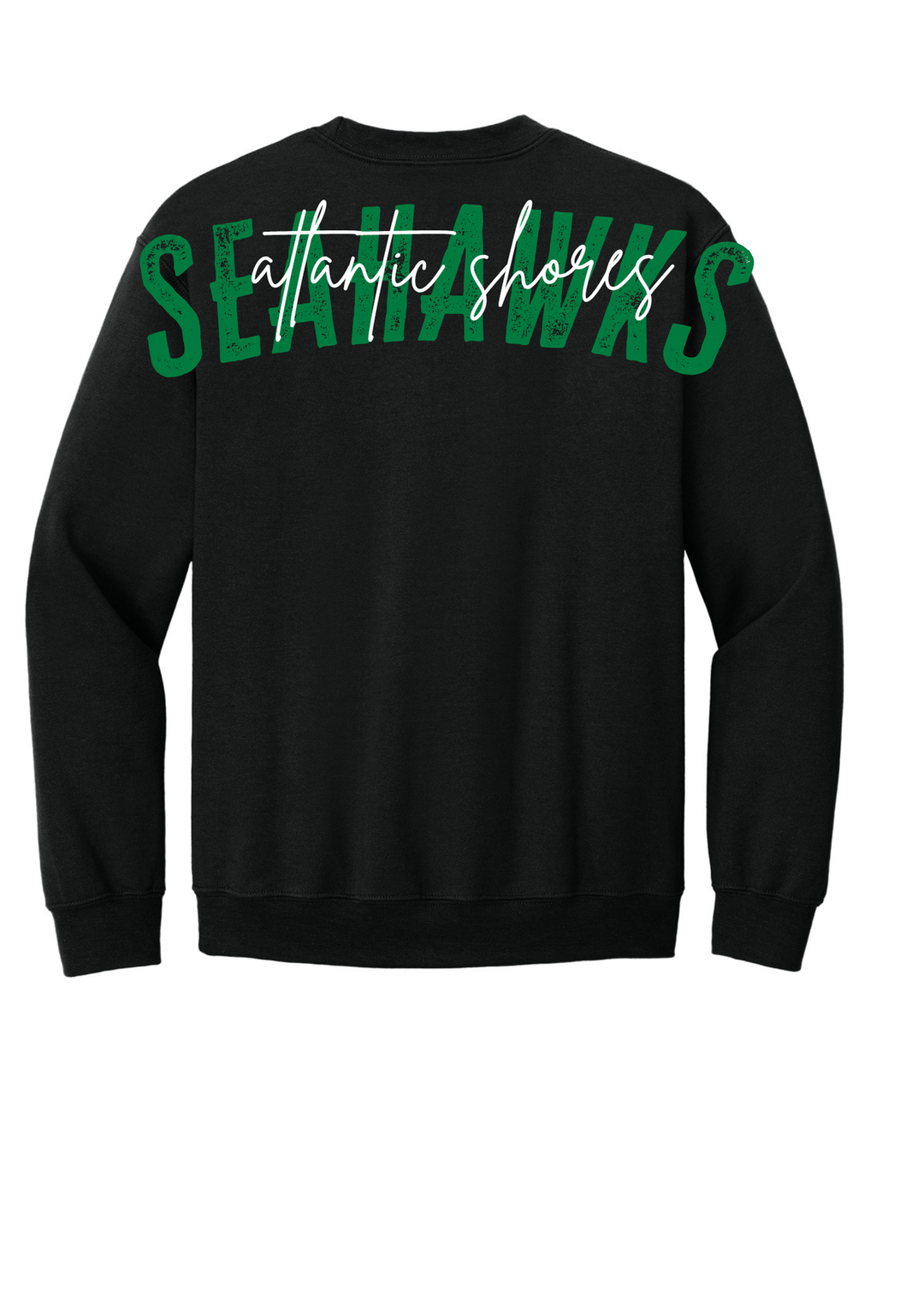 Atlantic Shores Christian Distressed Big Back with Cursive Gildan Sweatshirts