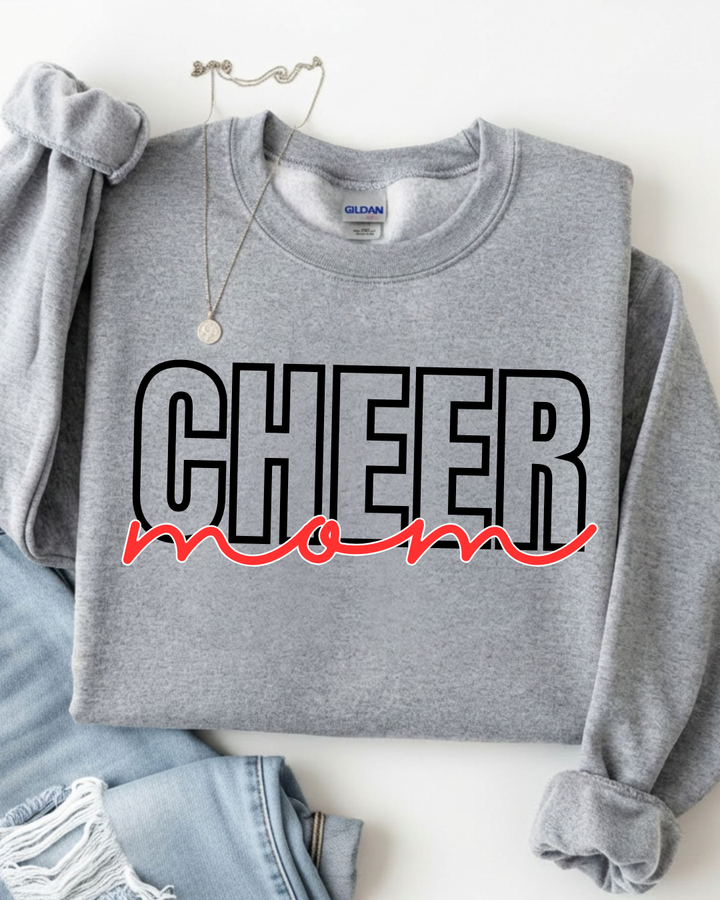 CUSTOM CHEER MOM SWEATSHIRT OR TEE