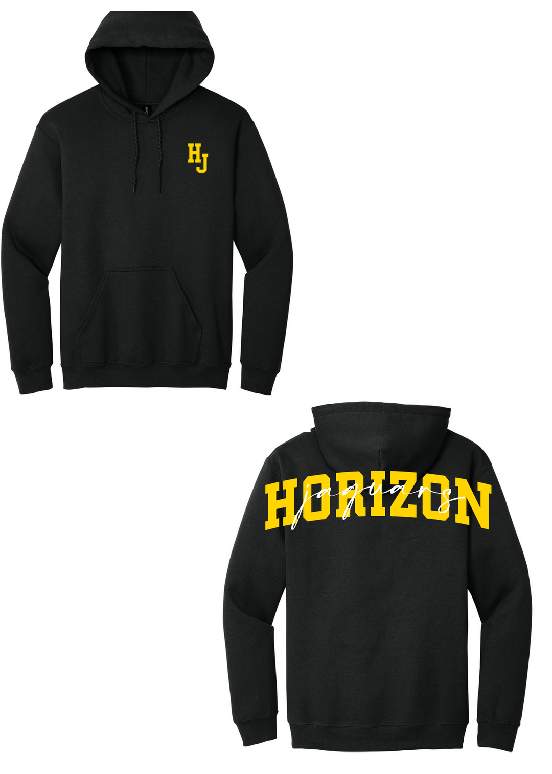 Horizon Jaguars Big Back with cursive Gildan Hoodie