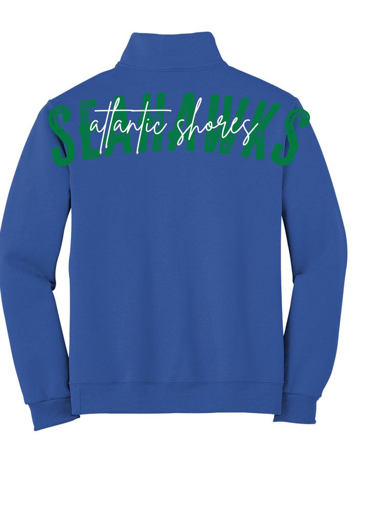 Atlantic Shores Christian Jerzees Distressed Big Back 1/4 Zip
