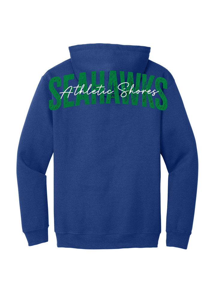 Athletic Shores Christian  Big Back with cursive Gildan Hoodie