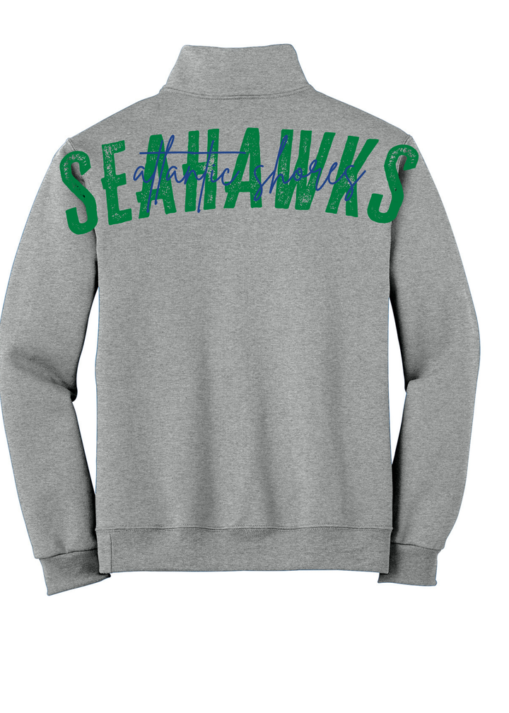 Atlantic Shores Christian Jerzees Distressed Big Back 1/4 Zip