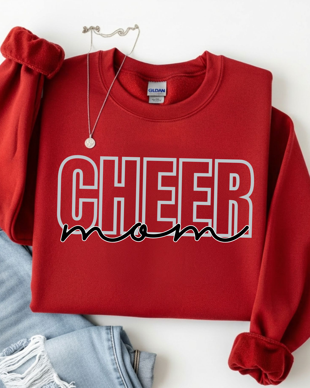 CUSTOM CHEER MOM SWEATSHIRT OR TEE