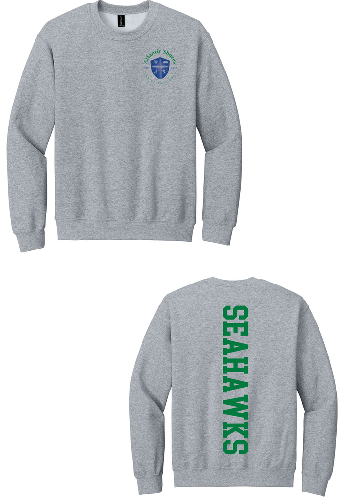 Atlantic Shores Christian Solid Center Back Crewneck