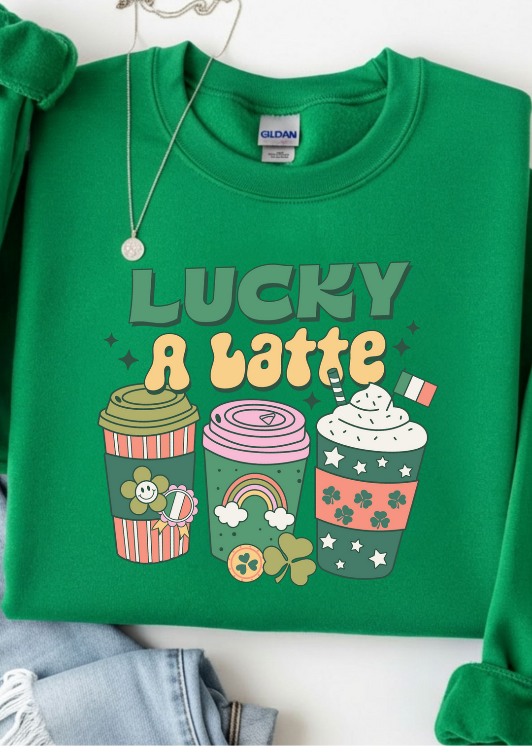 Lucky A Latte Graphic Tee or Sweatshirt