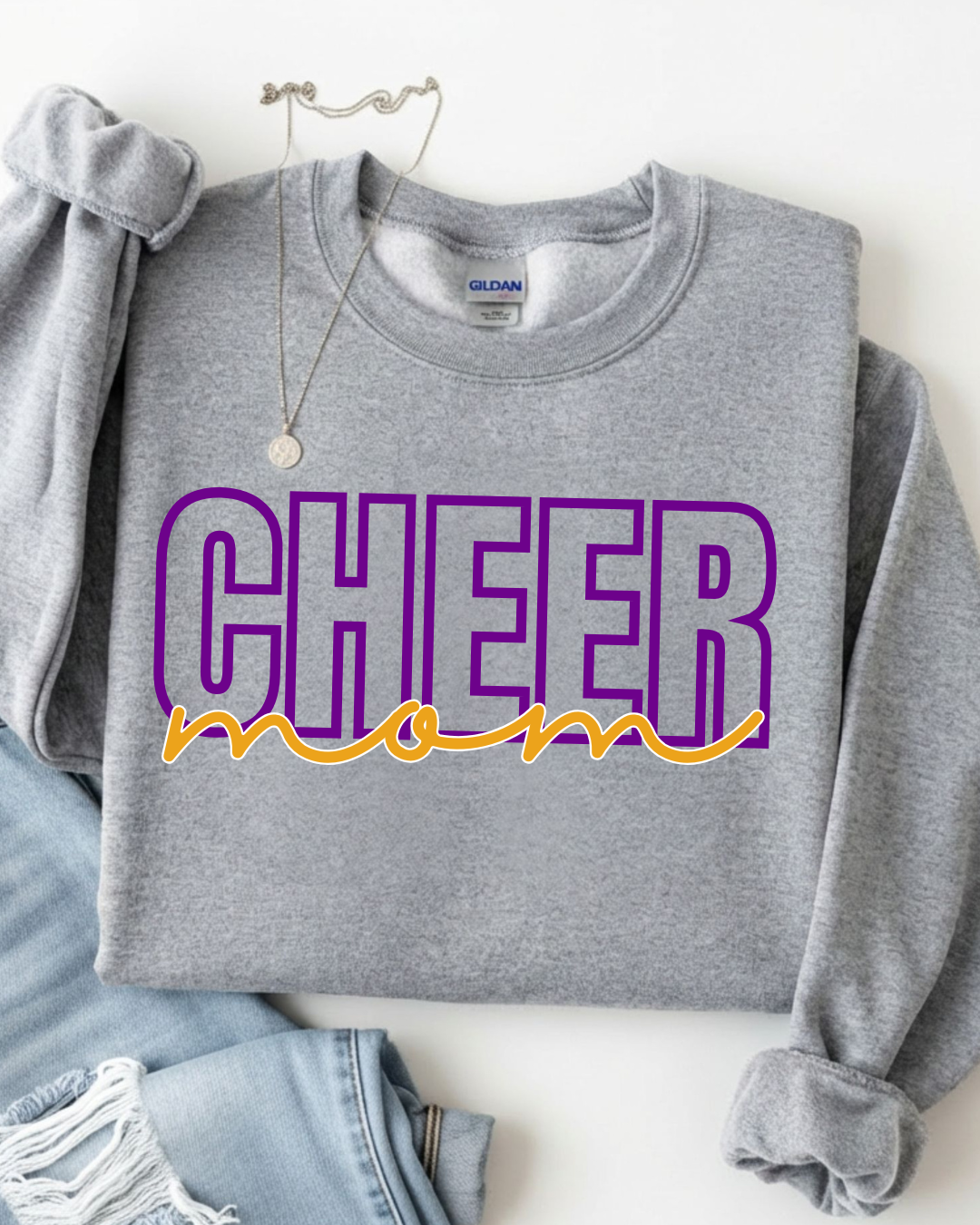 CUSTOM CHEER MOM SWEATSHIRT OR TEE