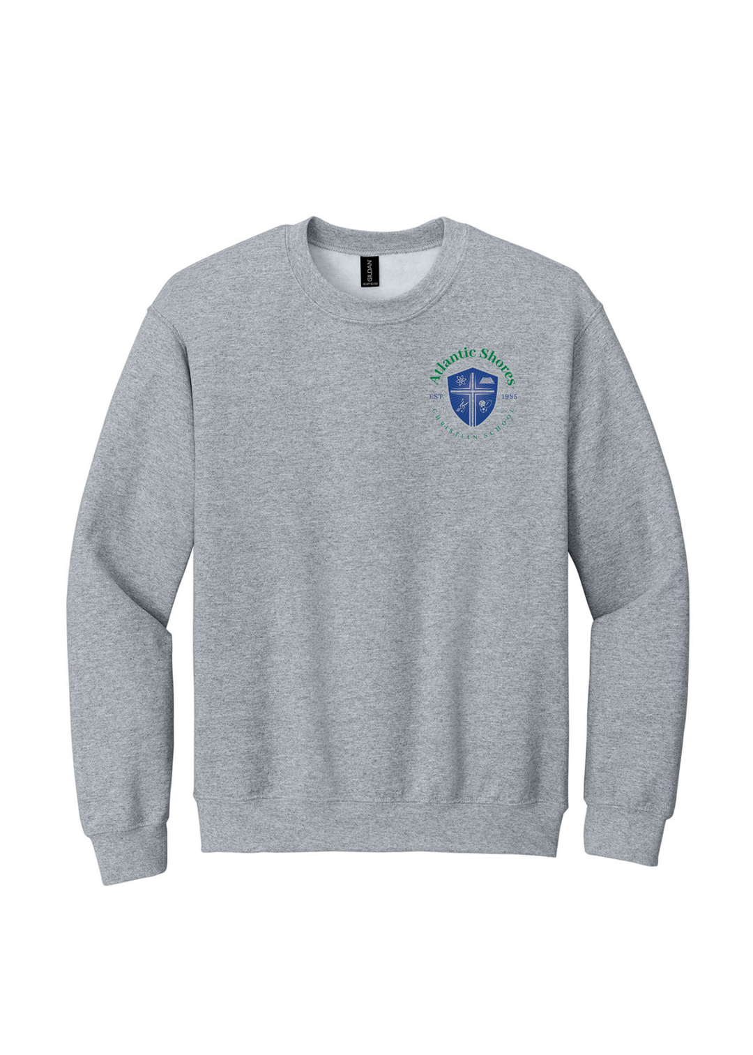 Athletic Shores Christian Solid Center Back Crewneck