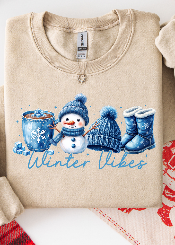 Winter Vibes Snowmen Graphic Tee or Sweatshirt