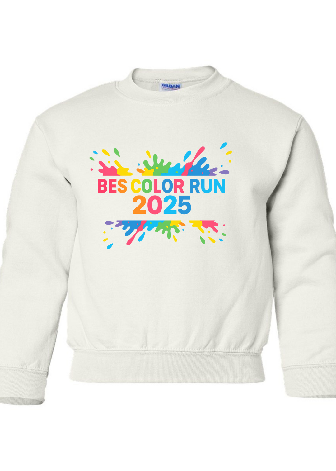 BES COLOR RUN GRAPHIC TEE OR CREWNECK