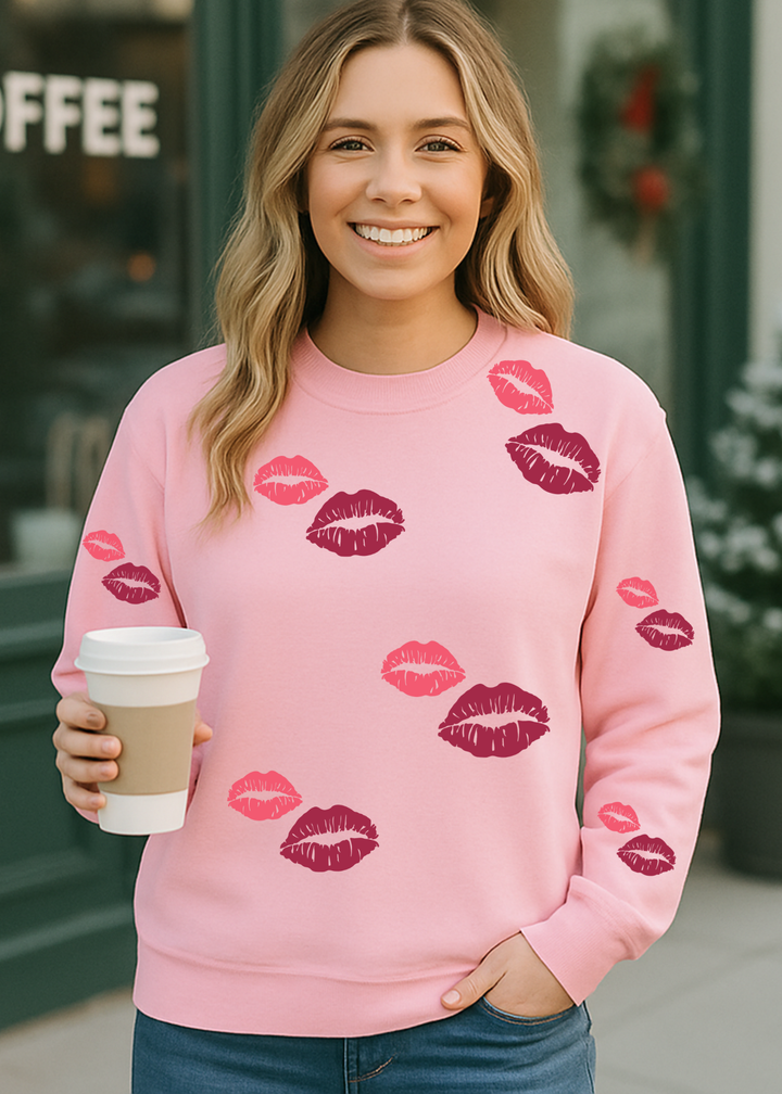 Lips All Over Graphic Tee or Sweatshirt