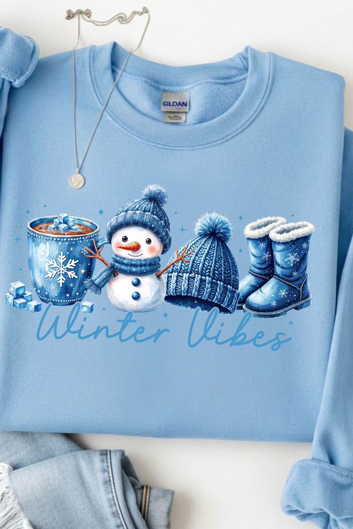 Winter Vibes Snowmen Graphic Tee or Sweatshirt
