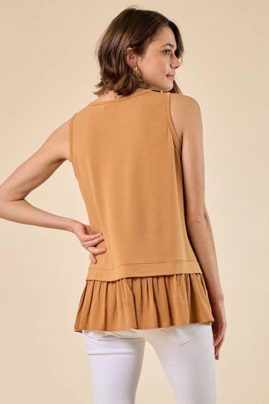 Mustard - Twist Front Burn Out Top