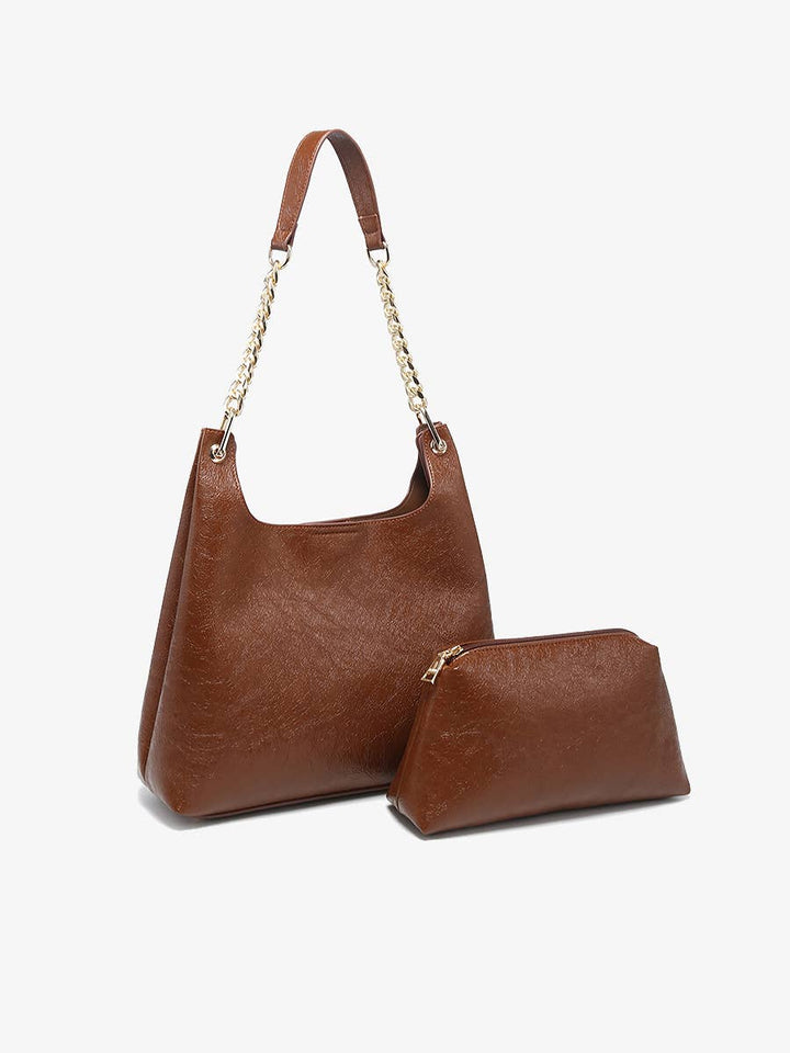Brown - Birch Gloss Shoulder Bag (M2759)