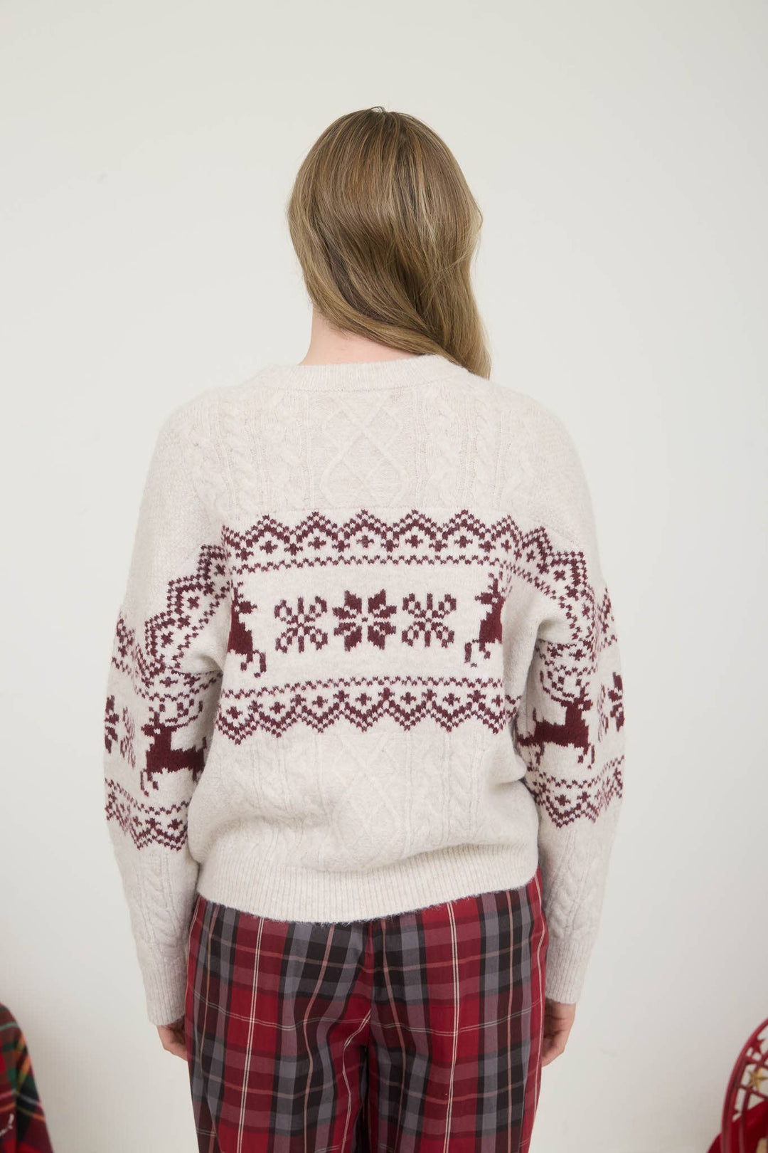 Ivory Reindeer Ridge Sweater
