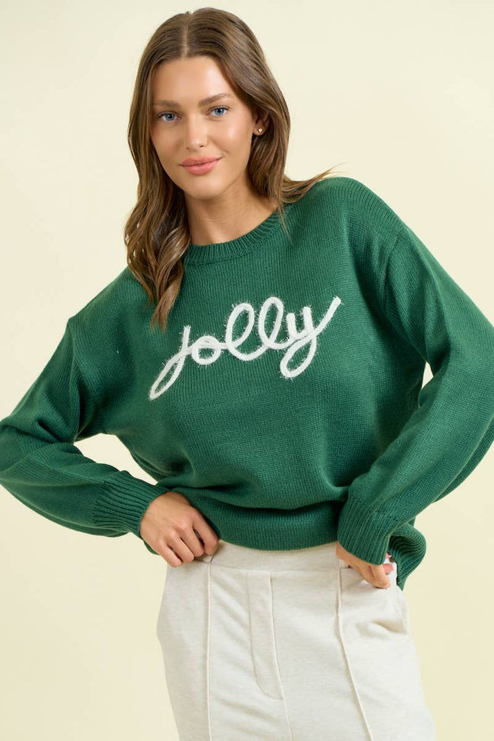 Forest Jolly Tinsel Sweater