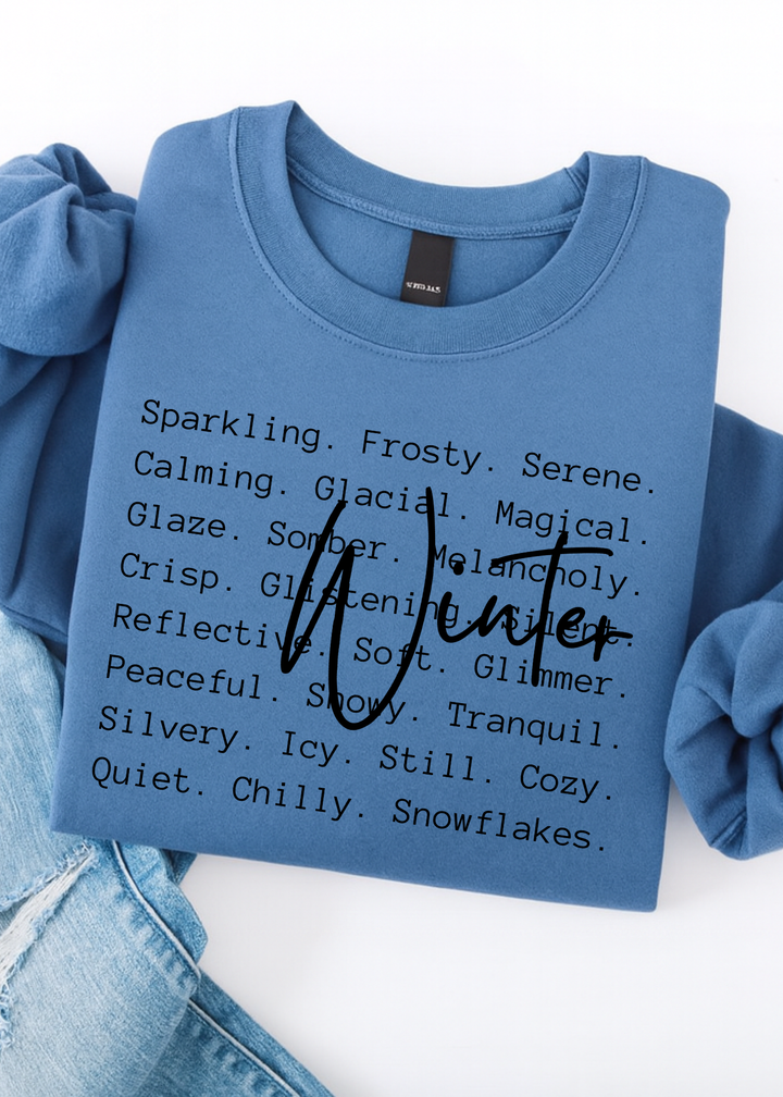 Winter Words Graphic Tee or Sweatshirt