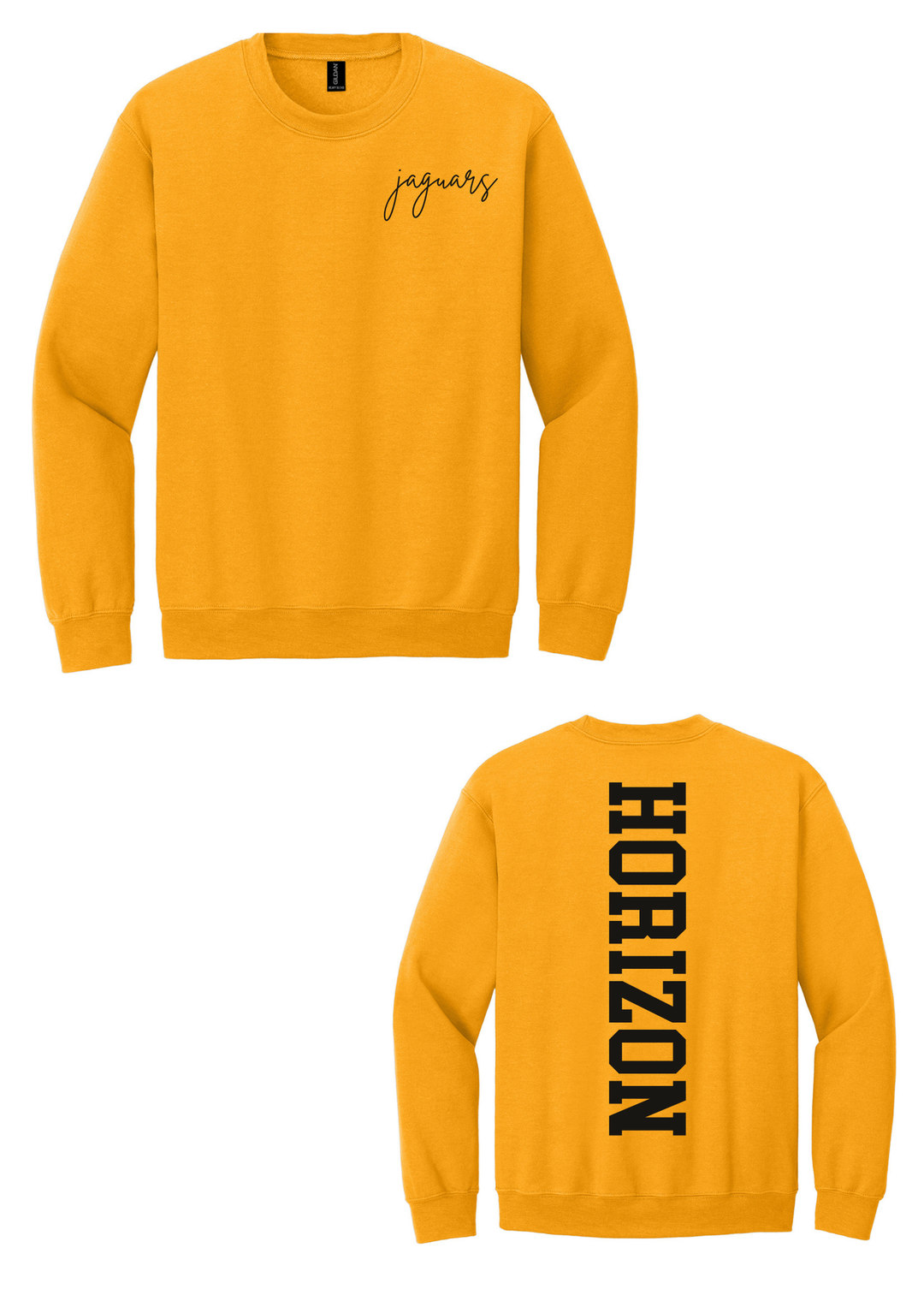Horizon Jaguars Solid Center Back Crewneck with jaguars