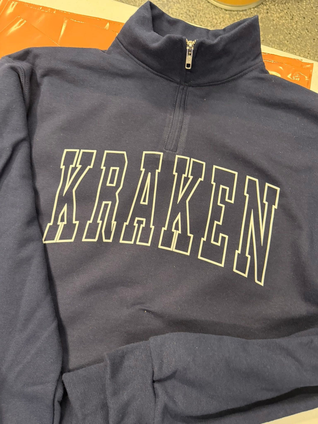 CUSTOM 1/4 ZIP HOLLOW CHEST PRINT