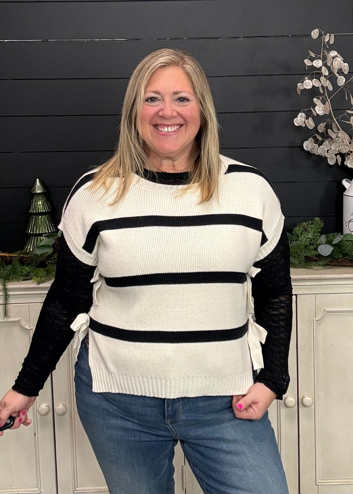 Creamy Stripes Sweater