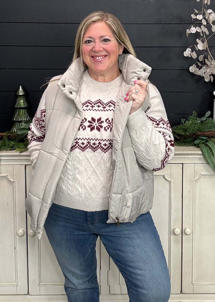 Ivory Reindeer Ridge Sweater