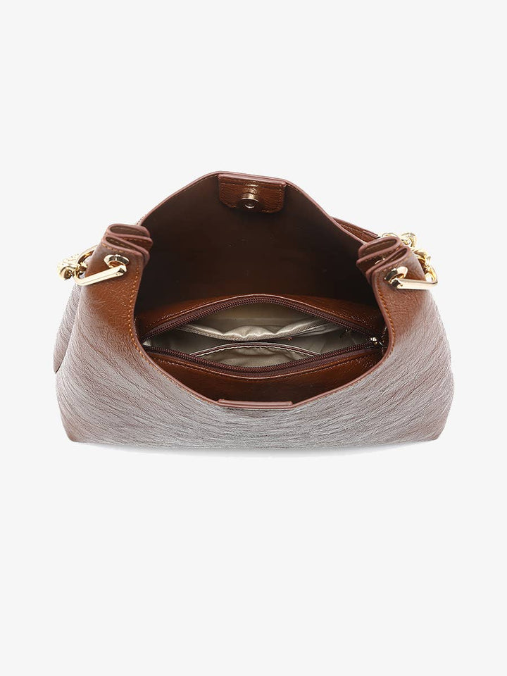 Brown - Birch Gloss Shoulder Bag (M2759)