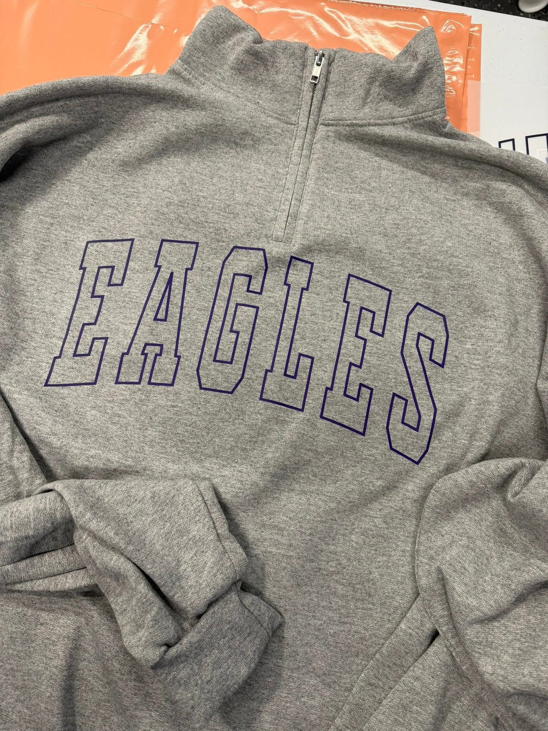 CUSTOM 1/4 ZIP HOLLOW CHEST PRINT