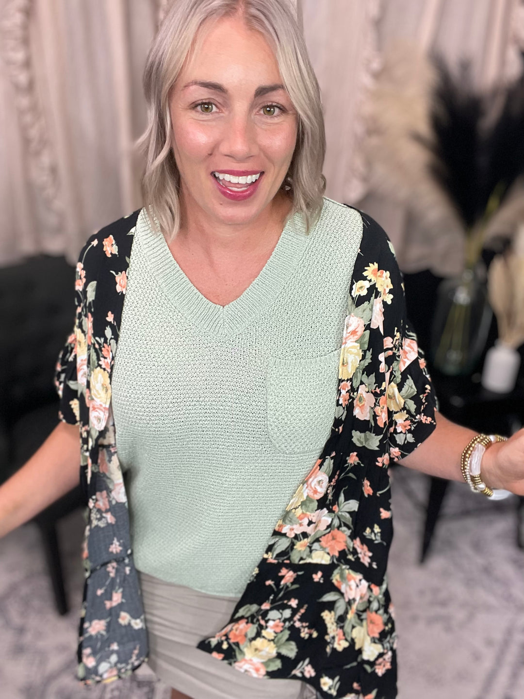 Tiered Floral Kimono