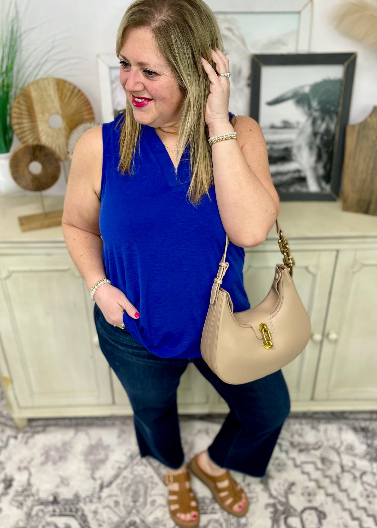 Mocha - Dallas Twist-Lock Shoulder Bag