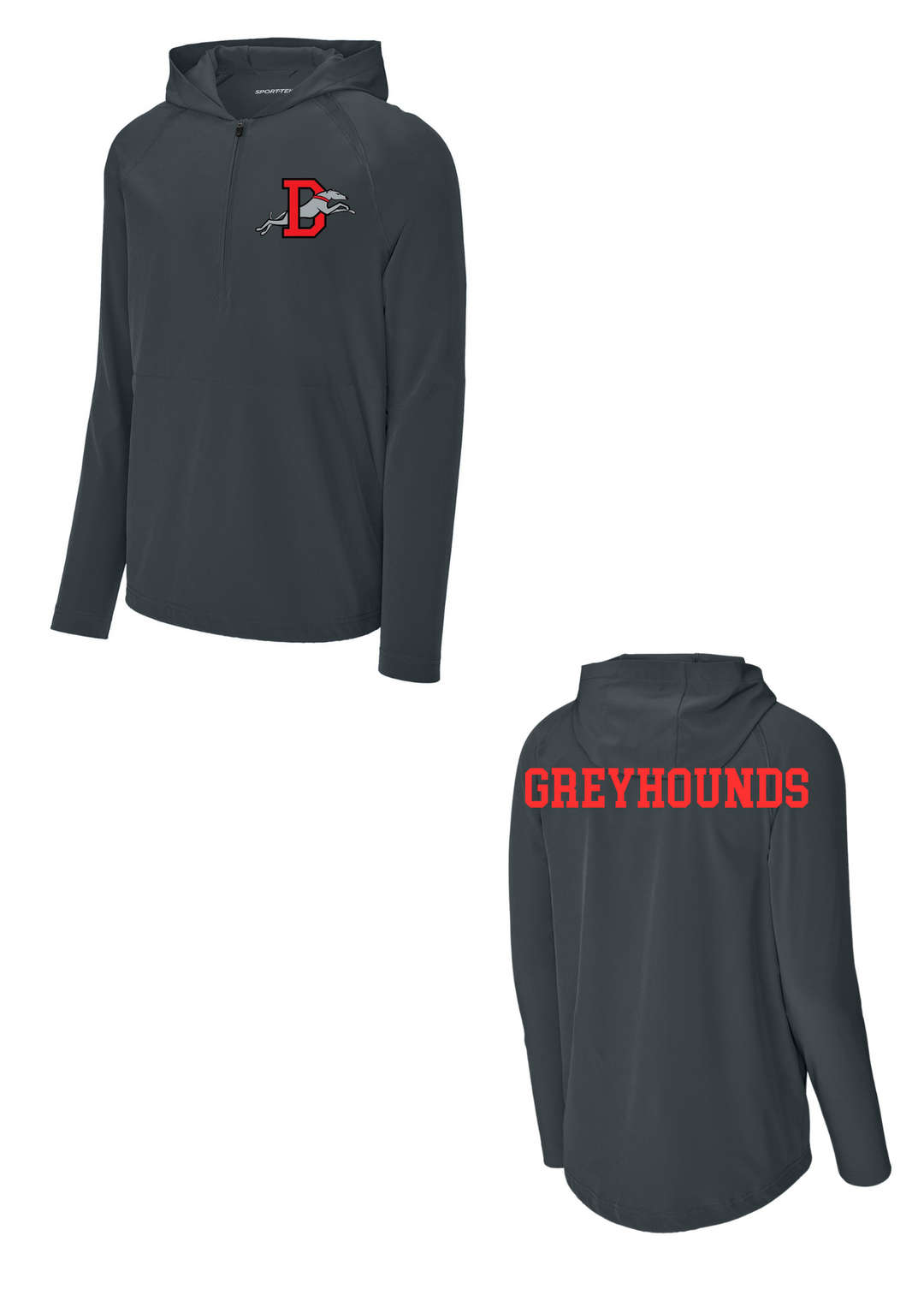 Dixie Greyhounds Sport-Tek Half Zip Long Sleeve Hooded Jacket