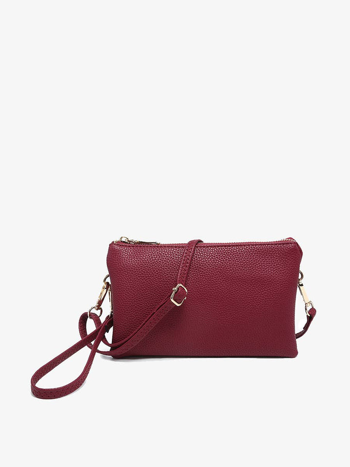 M013 Riley Monogrammable 3 Compartment Crossbody/Wristlet: Jam