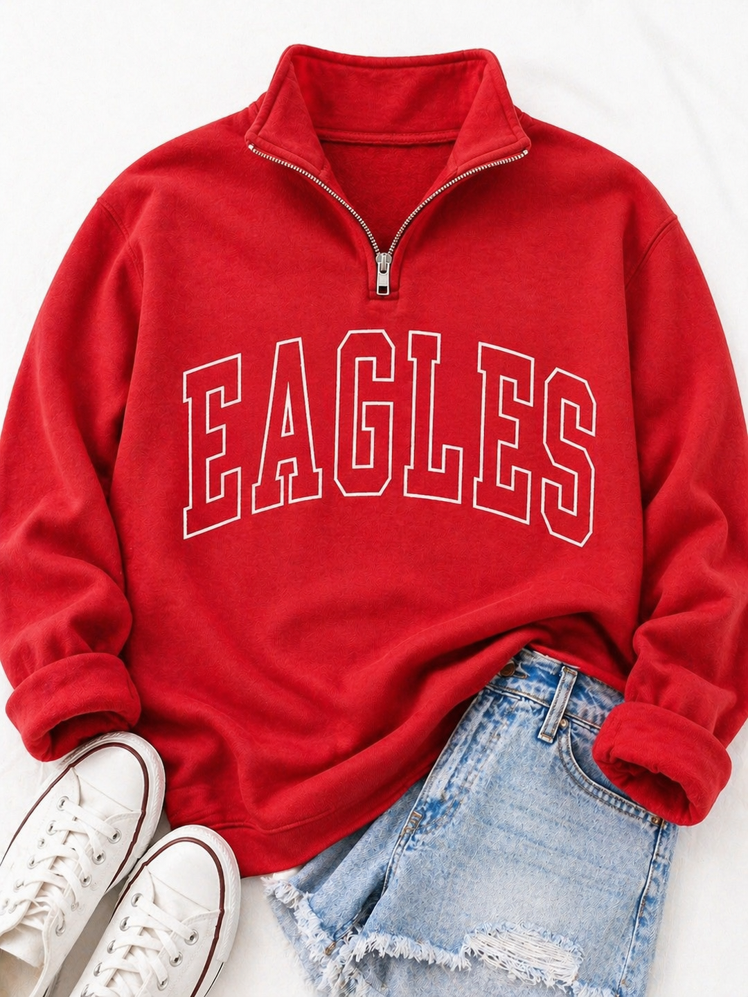 CUSTOM 1/4 ZIP HOLLOW CHEST PRINT