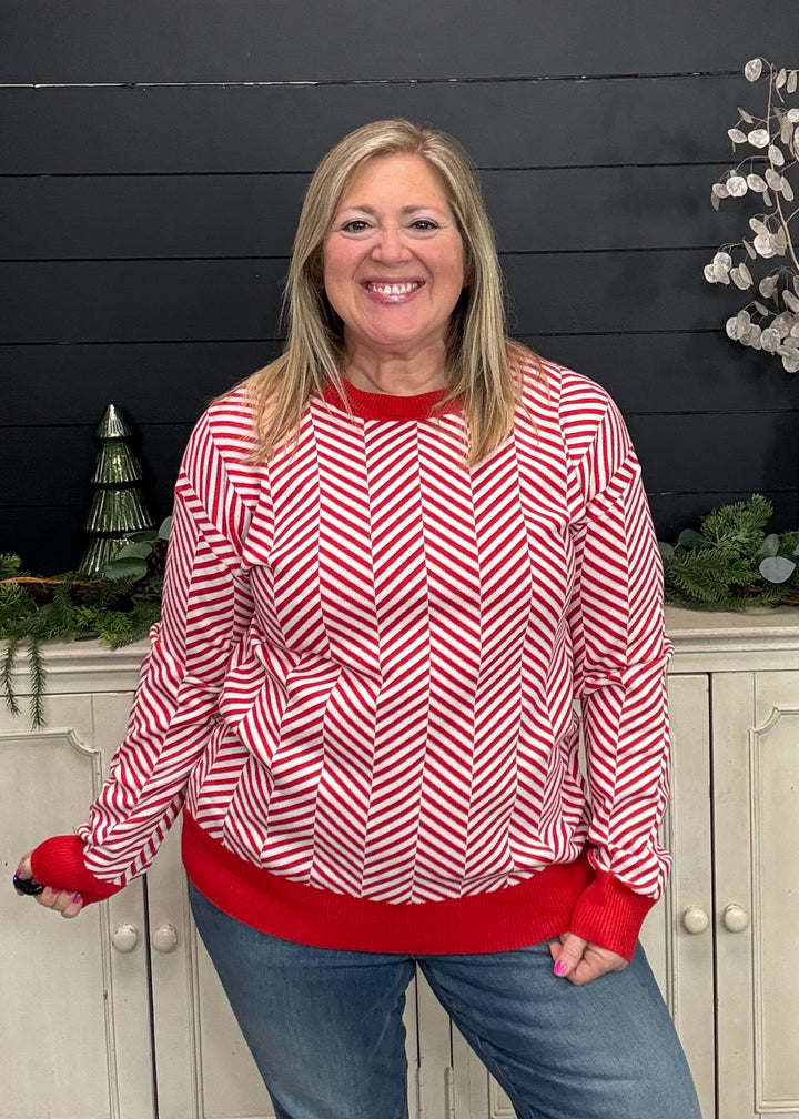Candy Cane Cozy Sweater