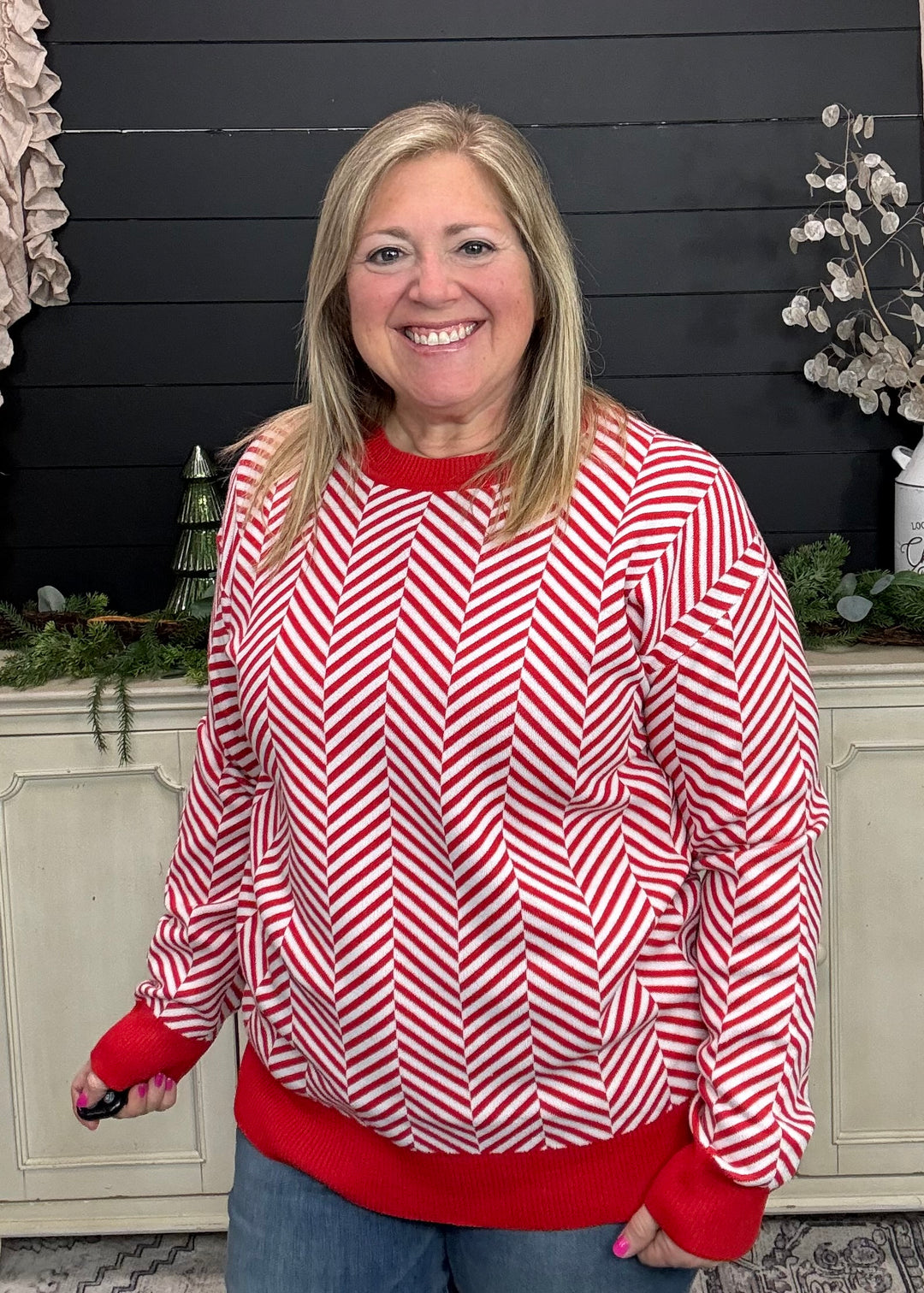 Candy Cane Cozy Sweater