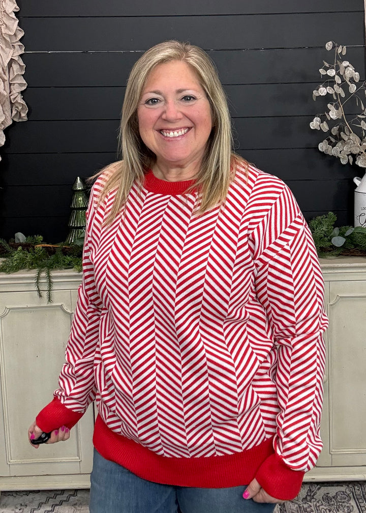 Candy Cane Cozy Sweater