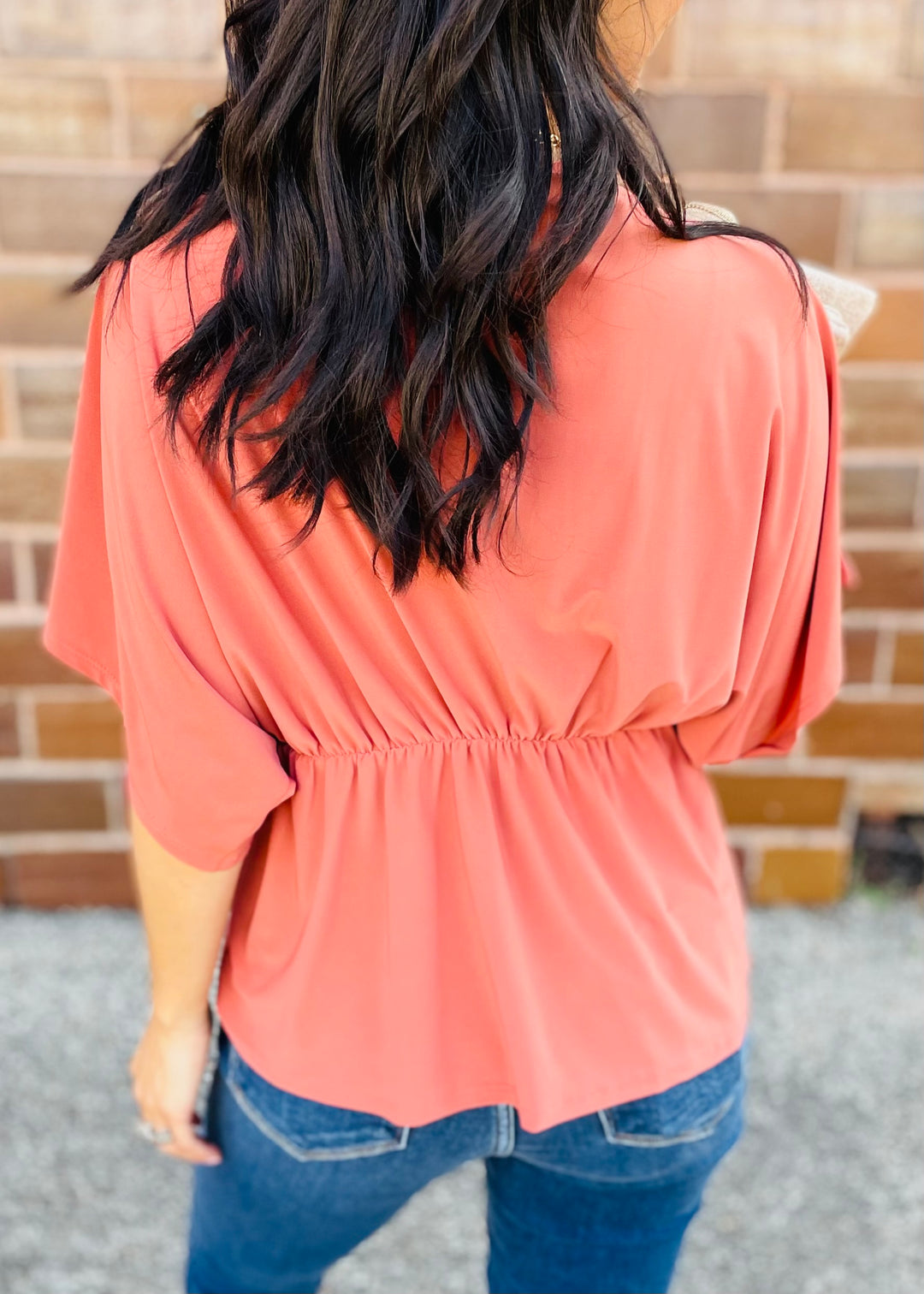 Brick Tunic Wrap Top