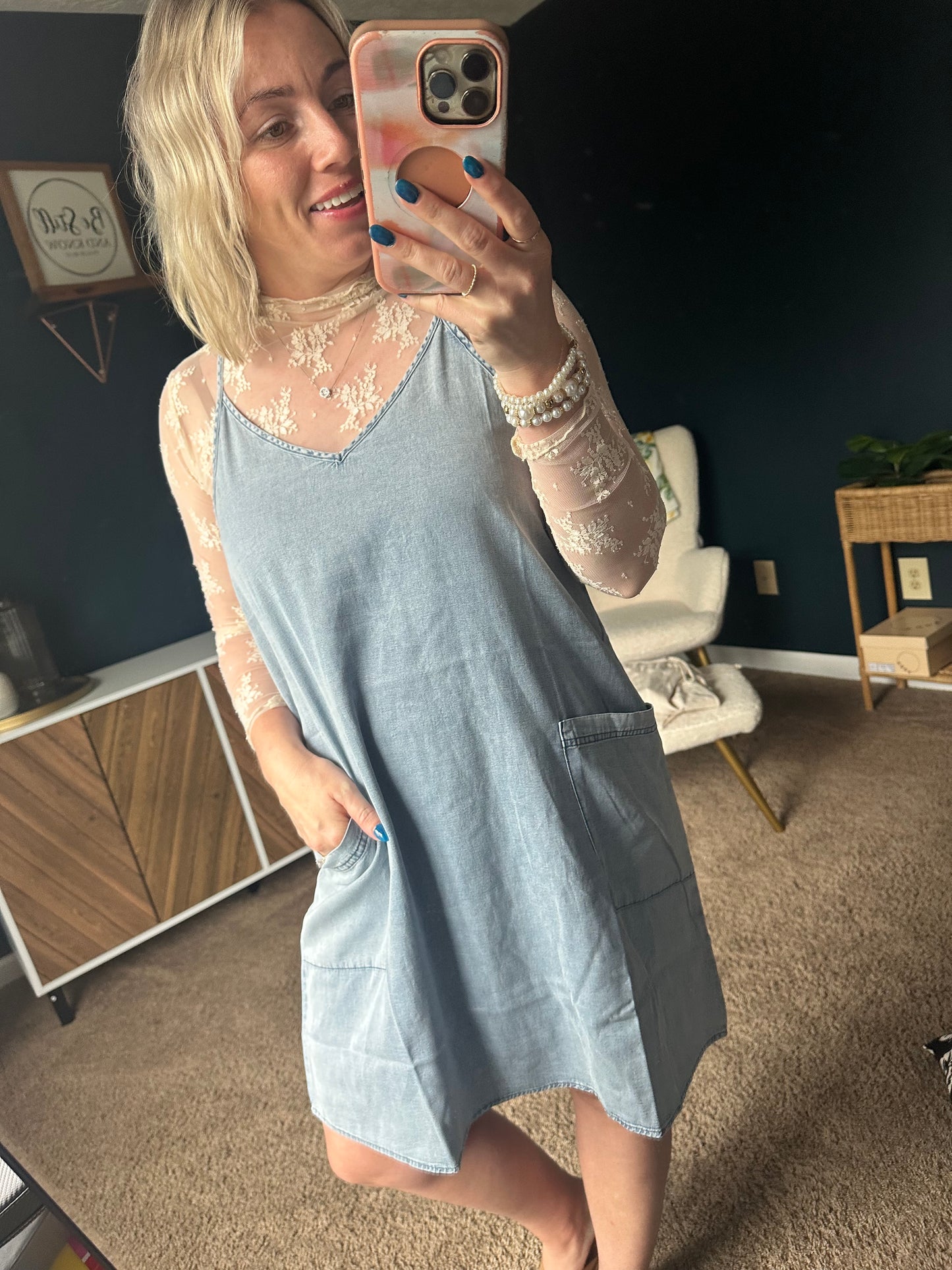 Chambray Denim Dress