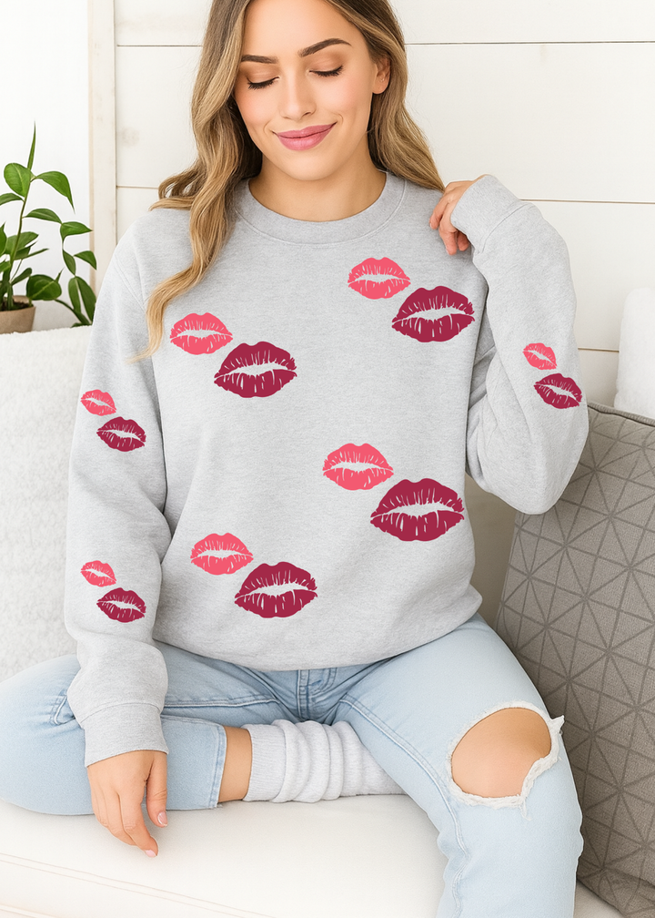 Lips All Over Graphic Tee or Sweatshirt