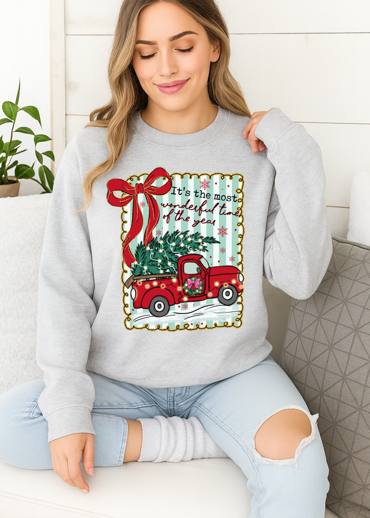 RED TRUCK CHRISTMAS SWEATSHIRT
