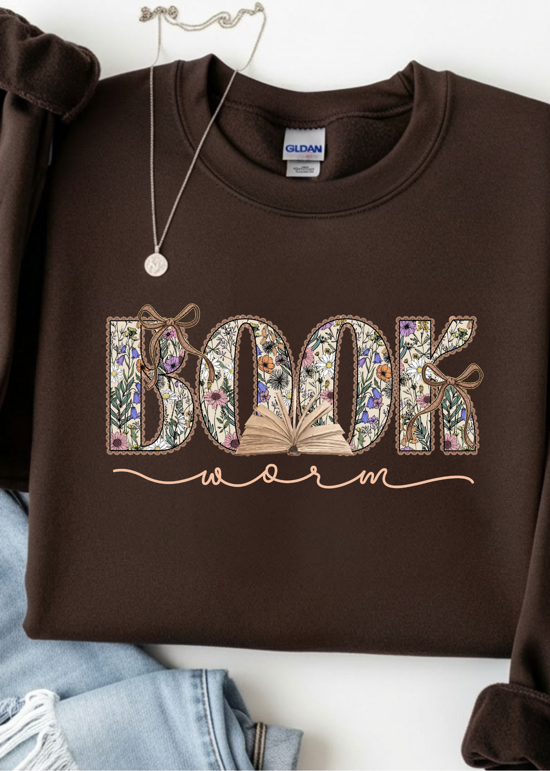 Boho Wildflower Book Graphic Tee or Sweatshirt