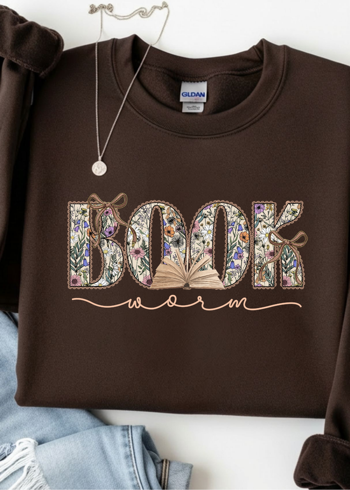 Boho Wildflower Book Graphic Tee or Sweatshirt