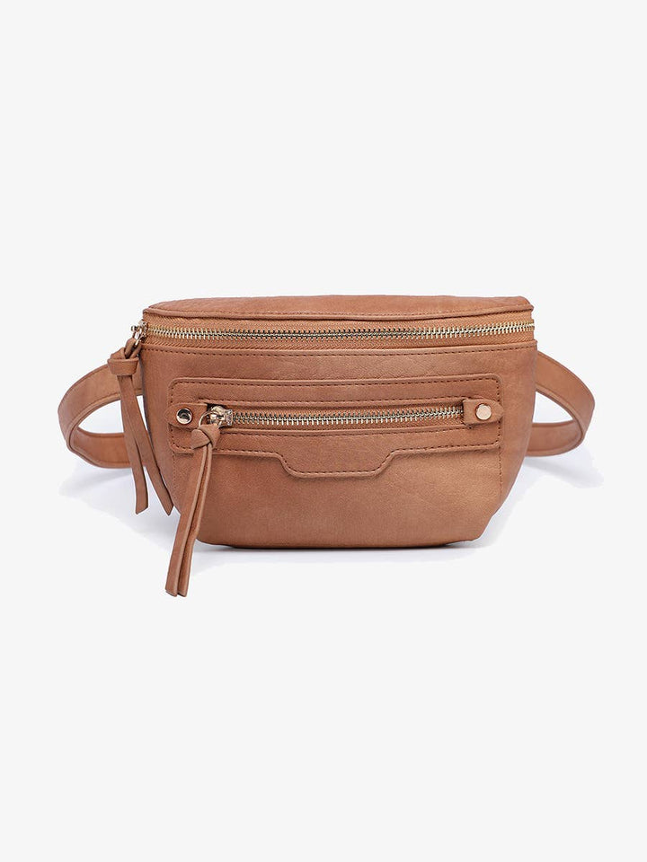 M2741 Astrid Distressed Sling Bag: CARAMEL